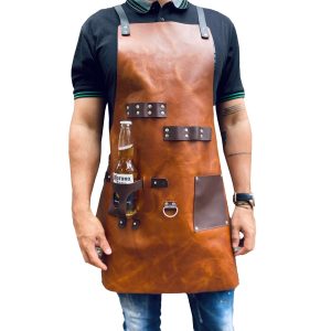 tablier barbier cuir