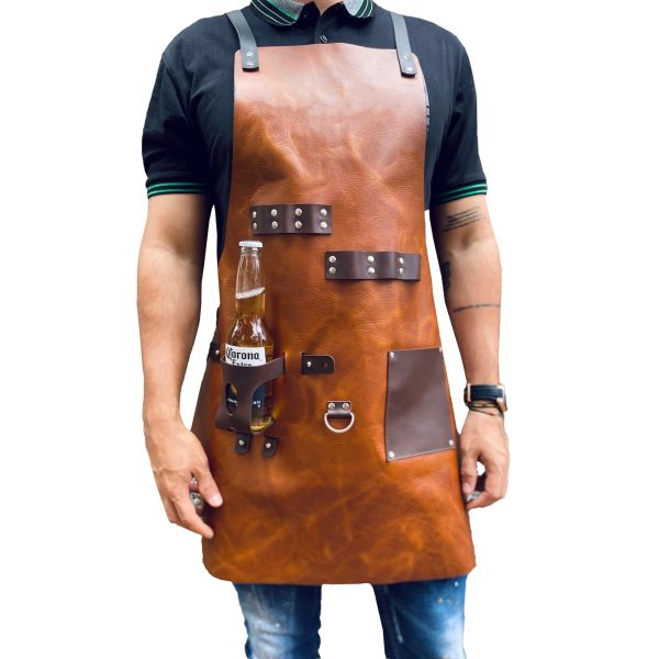 tablier barbier cuir