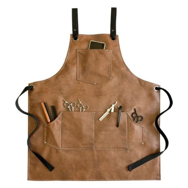 tablier cuir vegan marron