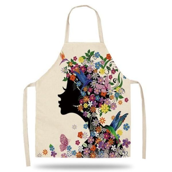 tablier de cuisine art fleuri