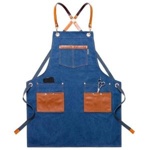 tablier de cuisine bleu