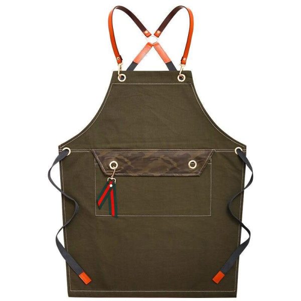 tablier de cuisine denim kaki