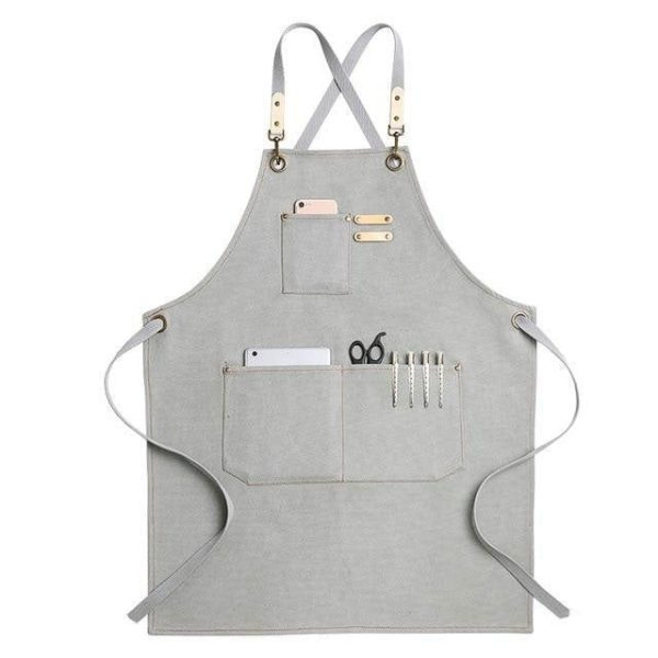 tablier de cuisine gris