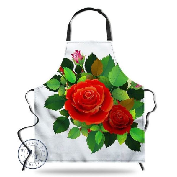 tablier de cuisine rosier