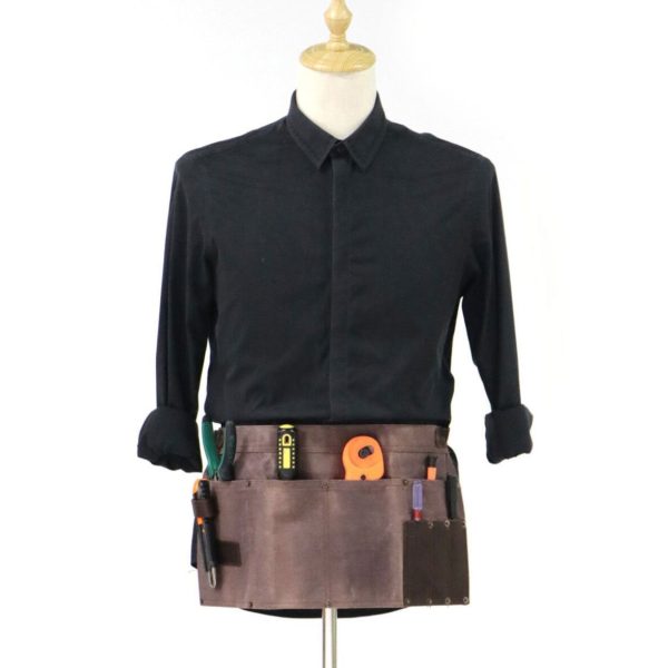 tablier denim cuir