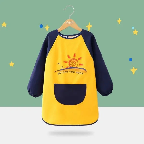 Tablier pour l'École: Bleu-Sunshine