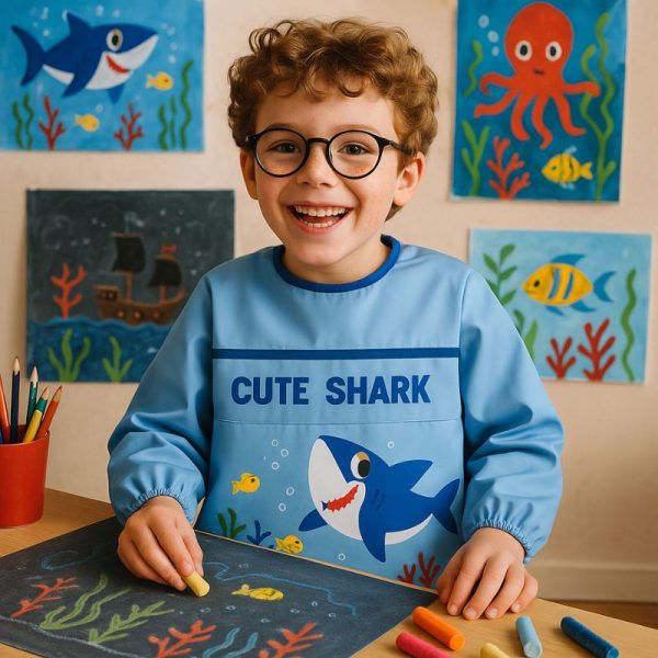 tablier créatif maternelle requin